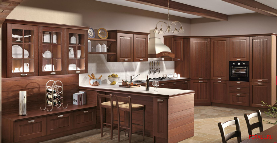 Кухня Vismap Cucine Amica Frassino Tinto Noce